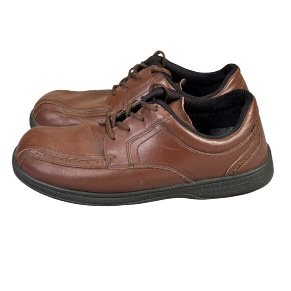 Orthofeet Gramercy Shoes Mens 9.5 Extra Wide Brown Leather Walking Comfort 467 - Picture 1 of 12